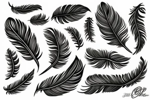 infinity, feather, bird in my tattoo tattoo idea