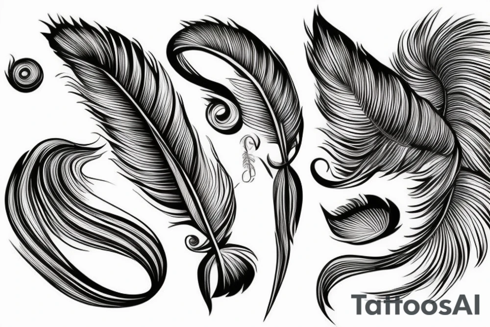infinity feather bird in my tattoo tattoo idea