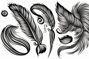infinity feather bird in my tattoo tattoo idea