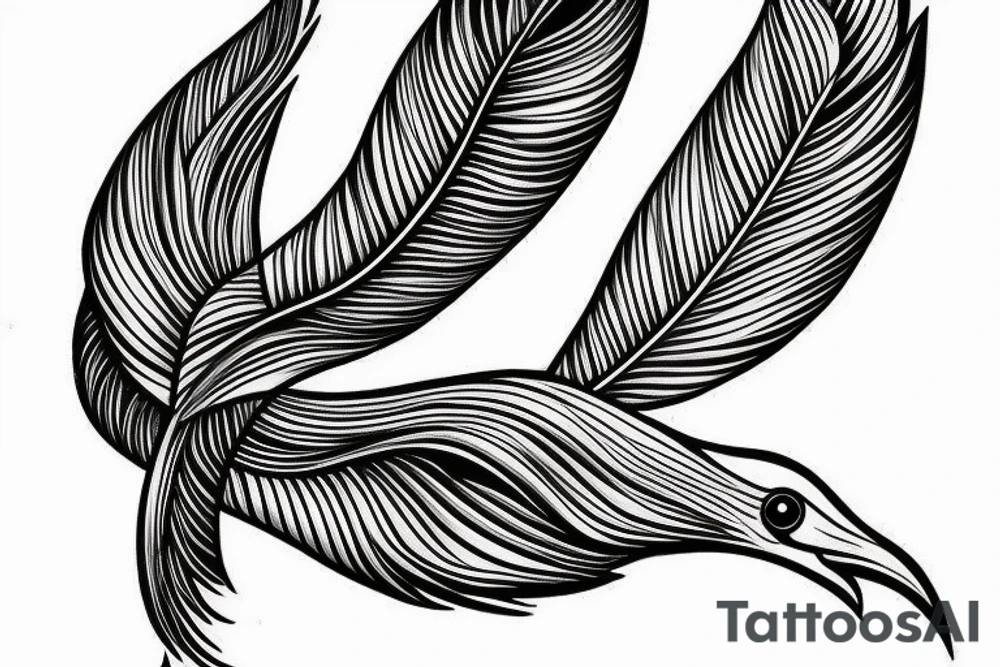 infinity feather bird in my tattoo tattoo idea
