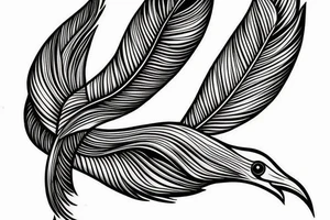 infinity feather bird in my tattoo tattoo idea