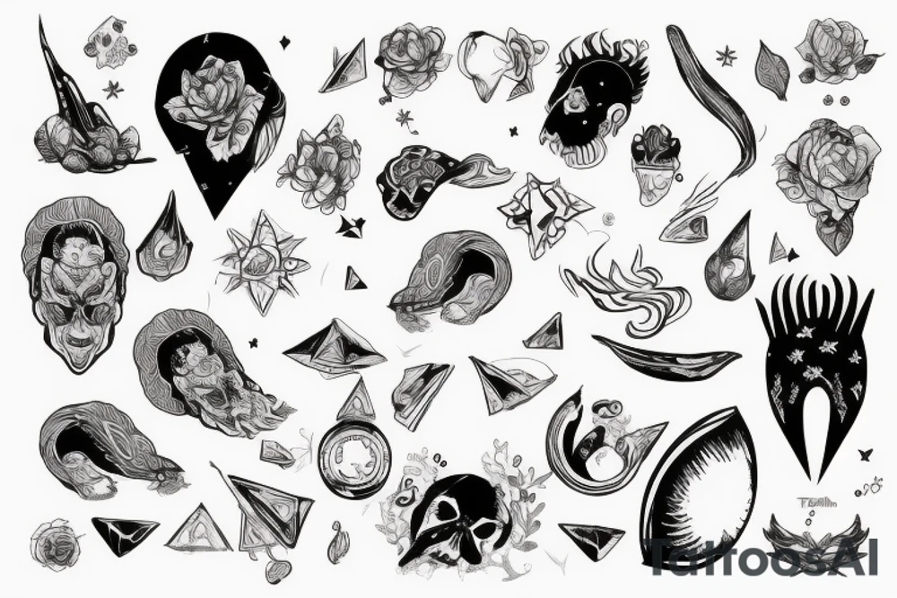 Дракон танцует на луне tattoo idea