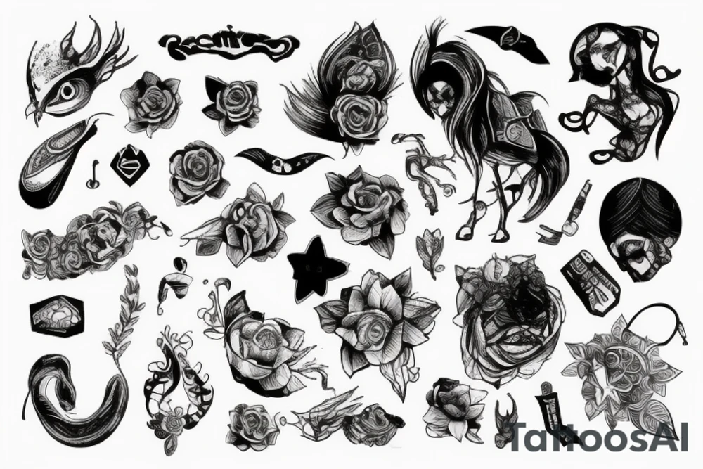 Дракон на луне tattoo idea