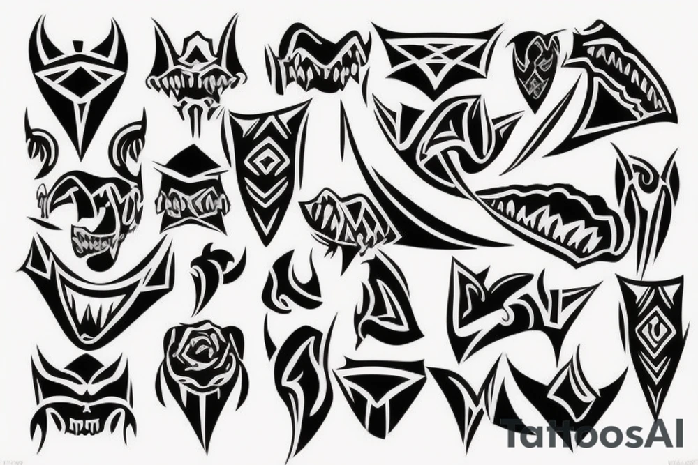 Lower jaw tattoo idea