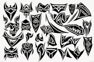 Lower jaw tattoo idea