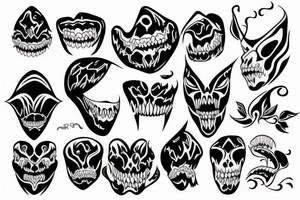 Lower jaw tattoo idea