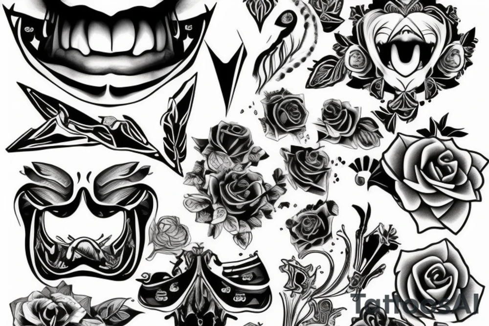 Lower jaw tattoo idea