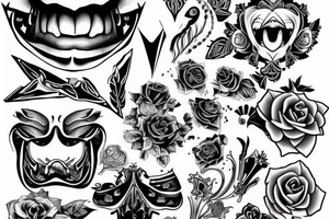 Lower jaw tattoo idea