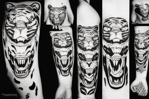 Lower tiger jaw tattoo idea