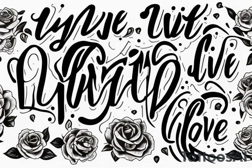 Live Laugh Love tattoo idea