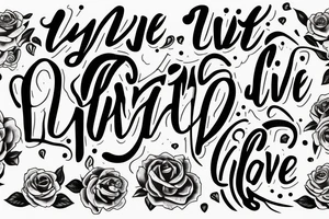 Live Laugh Love tattoo idea