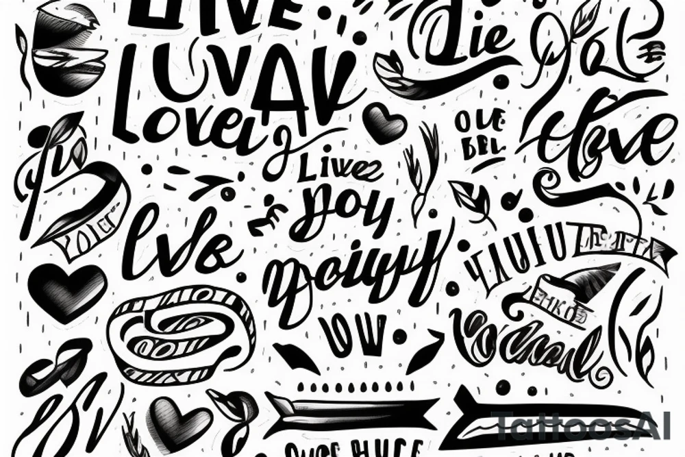 Live Laugh Love tattoo idea