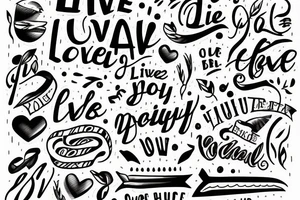 Live Laugh Love tattoo idea
