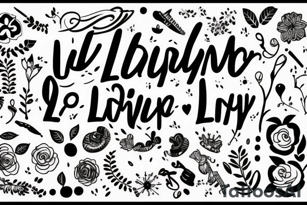 Live Laugh Love tattoo idea