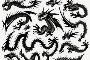 cute dragon tattoo idea