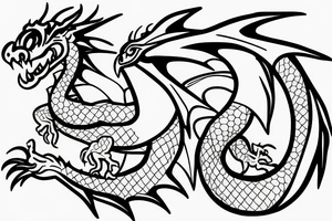cute dragon tattoo idea