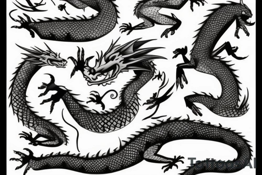 cute dragon tattoo idea