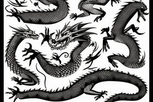 cute dragon tattoo idea