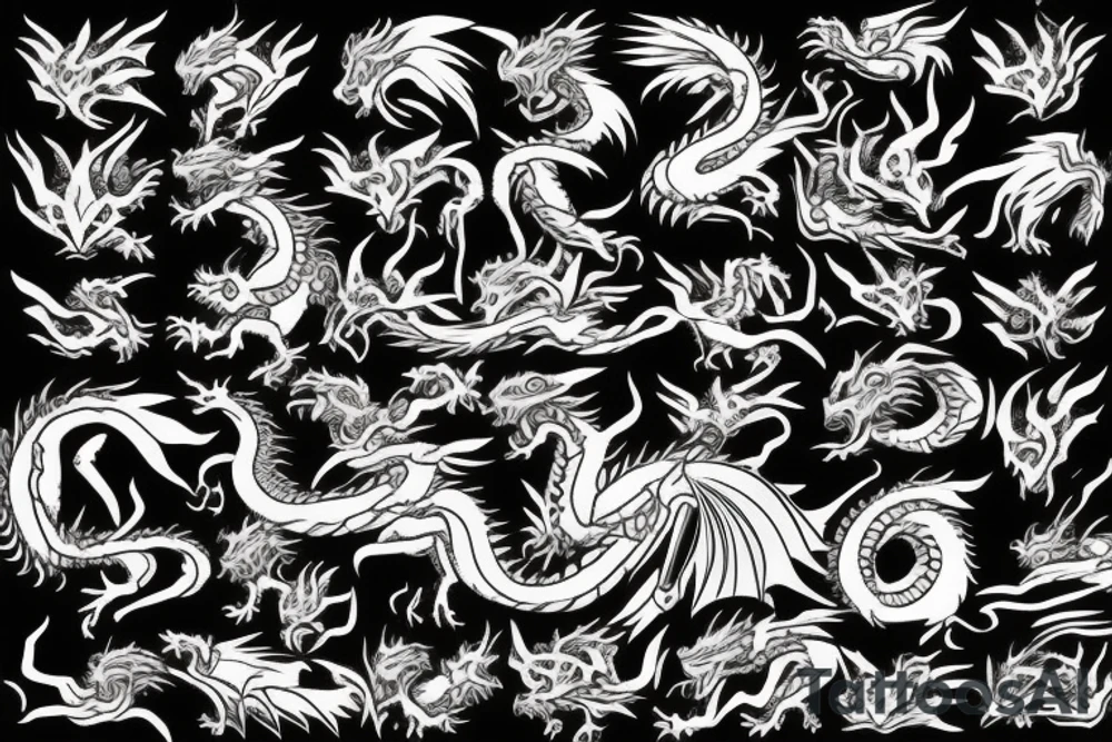 cute dragon tattoo idea