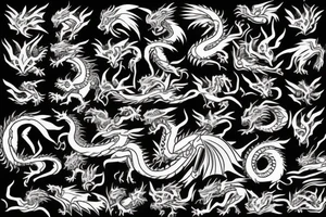 cute dragon tattoo idea