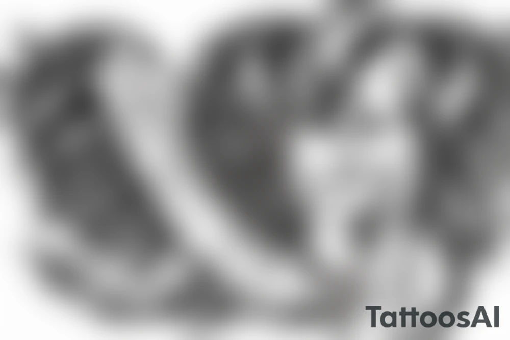 masculine techno angel sidewars view tattoo idea