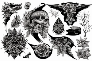 River on forest tattoo idea