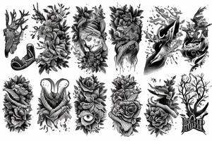 River on forest tattoo idea