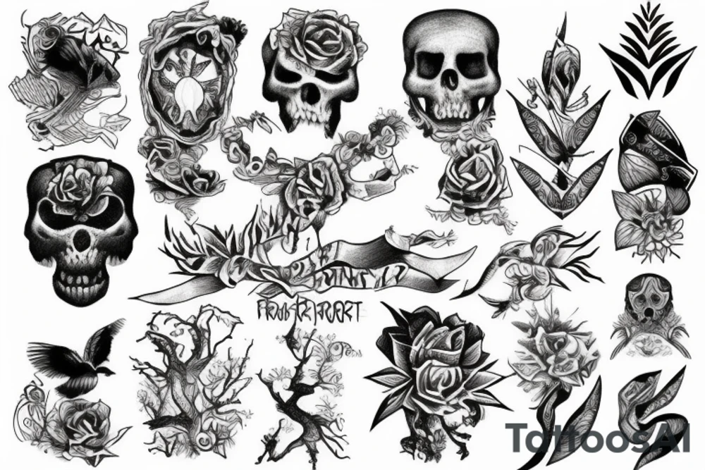 River on the forest tattoo idea