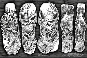 River on the forest tattoo idea