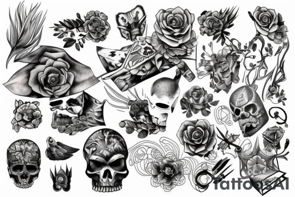 Czarny kot tattoo idea