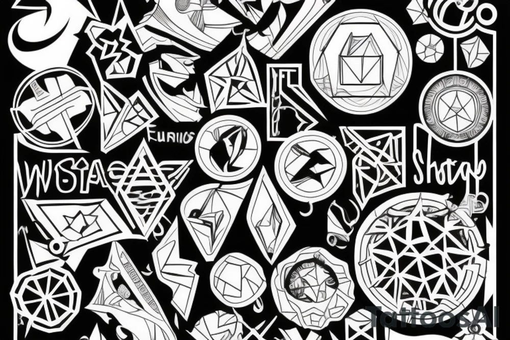 Combination of Australia, singapore, dubai and travel tattoo idea