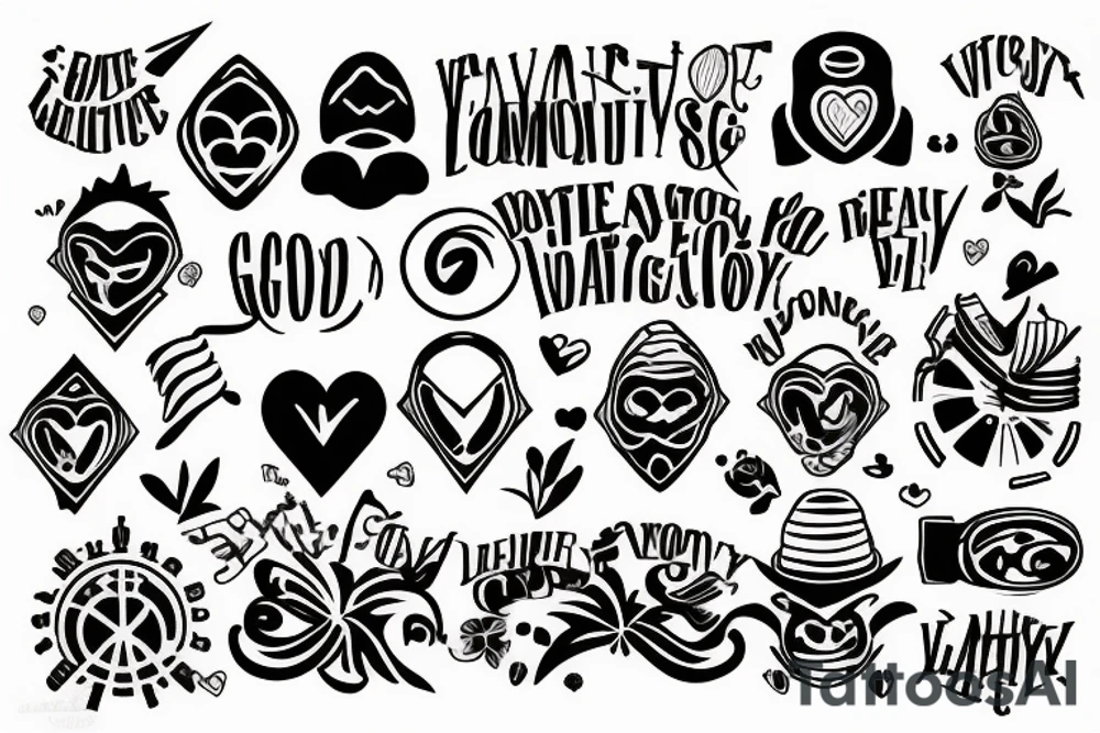 Good vibe family loyalty tattoo idea
