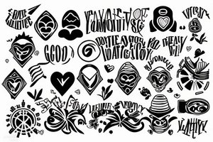 Good vibe family loyalty tattoo idea