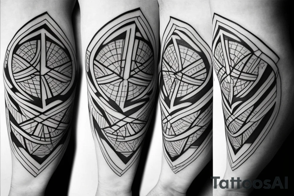 Greek god with geometric lines surrounding the image tattoo idea Greek god with geometric lines surrounding the image tattoo idea