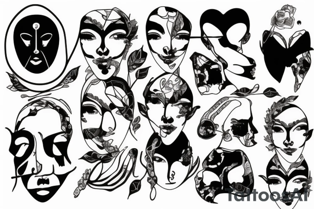 broken mirror with face in it tattoo idea