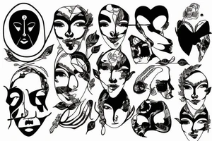 broken mirror with face in it tattoo idea