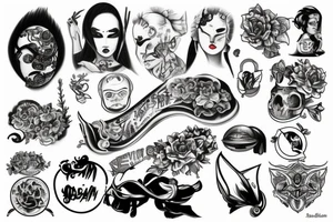 saitan in mirror tattoo idea