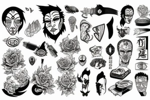 saitan in mirror tattoo idea