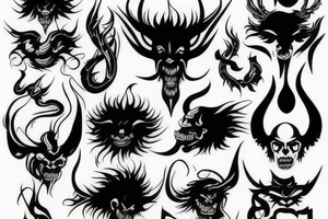 demon in mietol reflection tattoo idea
