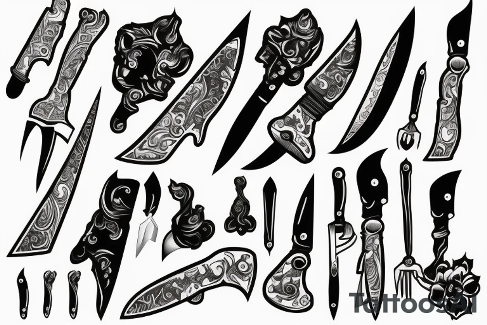 knife tattoo idea