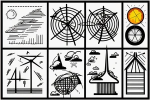 vector diagram characterizing in meteorology and climatology the wind regime in a given place according to long-term observations. tattoo idea