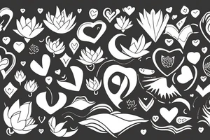 sea, heart, lotus tattoo idea