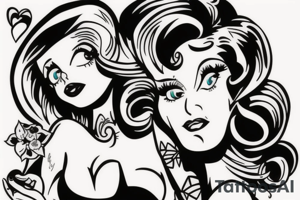 Sexy pin-up girl tattoo idea
