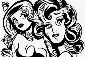 Sexy pin-up girl tattoo idea