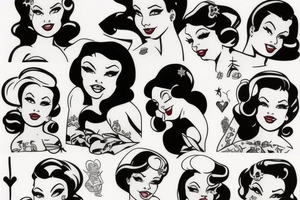 Sexy pin-up girl tattoo idea
