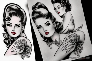 Sexy pin-up girl tattoo idea