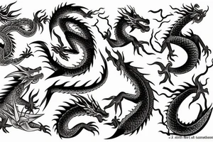 dragon in the sea tattoo idea