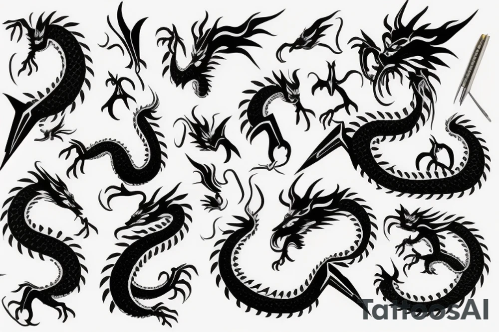 western dragon tattoo idea