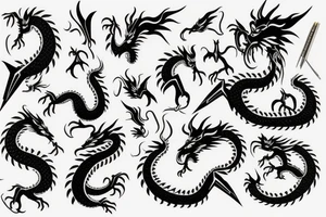 western dragon tattoo idea