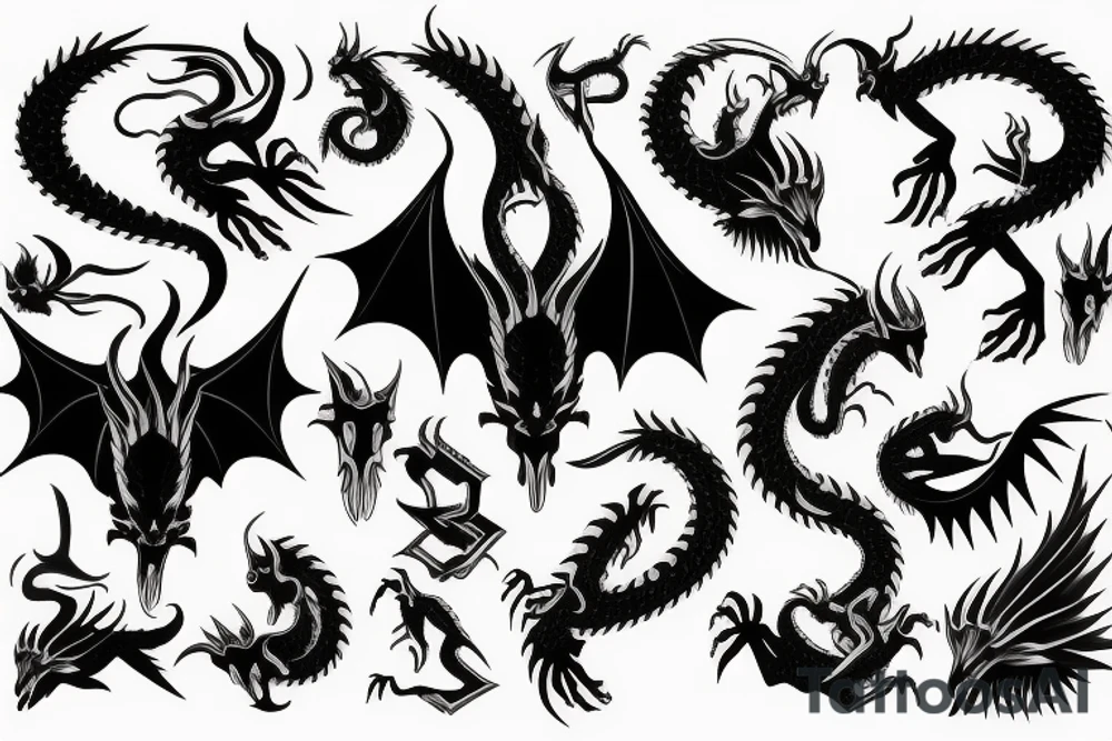western dragon tattoo idea